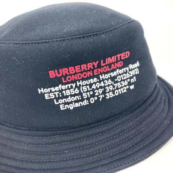BURBERRY 8050066 logo hat hat bucket hat bob hat hat cotton Black main image 12
